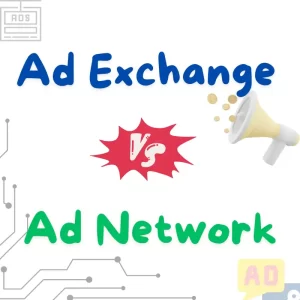 Ad Exchange vs Ad Network. An announcement icon seen in the background